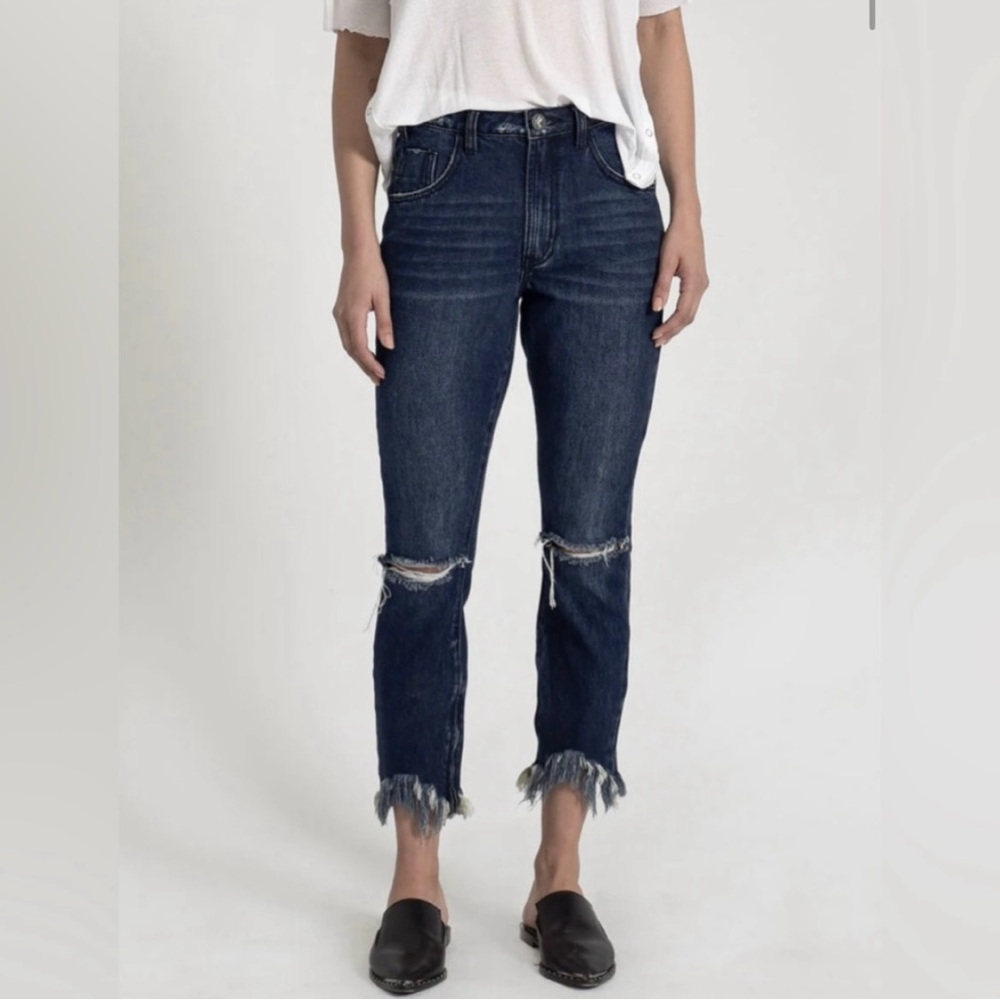 ONE TEASPOON HIGH WAIST FREEBIRDS DISTRESSED JEANS 30